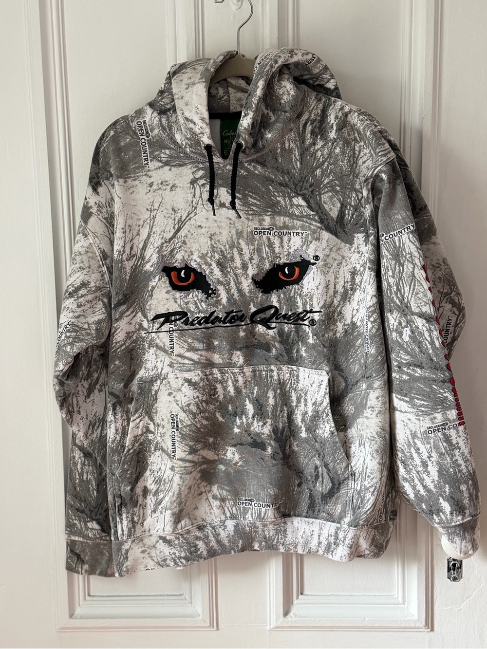 Cabelas Predator Quest Open Country Camouflage Hunting Hoodie/ Sweatshirt Size L